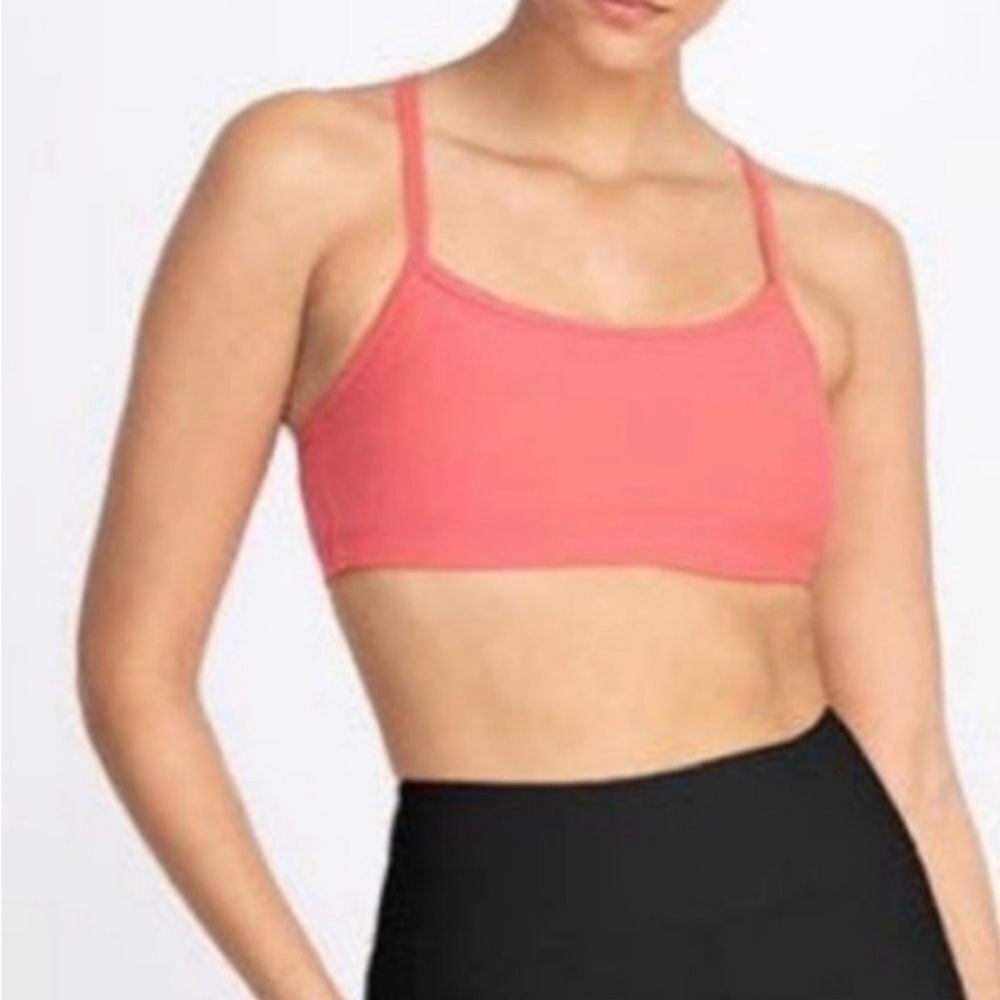 Johnny Was Calme Endurance Cross Back Sports Bra in Coral